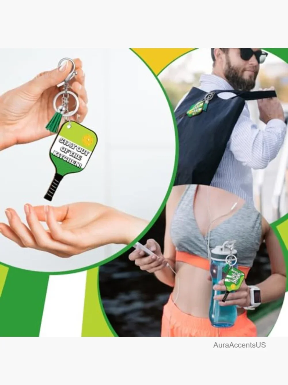24 Pack Dinkball Keychains Inspirational Wooden Sports Gifts for Team Party